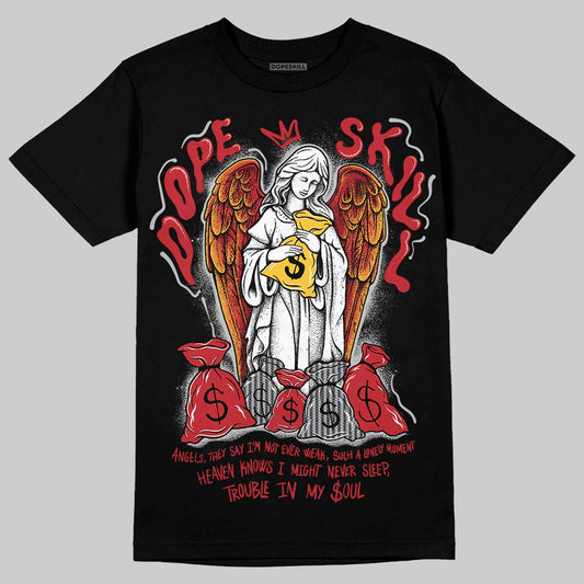 Jordan 14 Retro Ferrari (2025) DopeSkill T-Shirt Angels Graphic Streetwear - Black