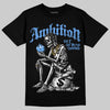 Jordan 5 Black University Blue DopeSkill T-Shirt Ambition Graphic Streetwear - Black