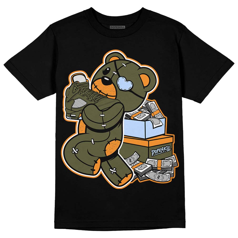 Jordan 5 "Olive" DopeSkill T-Shirt Bear Steals Sneaker Graphic Streetwear - Black