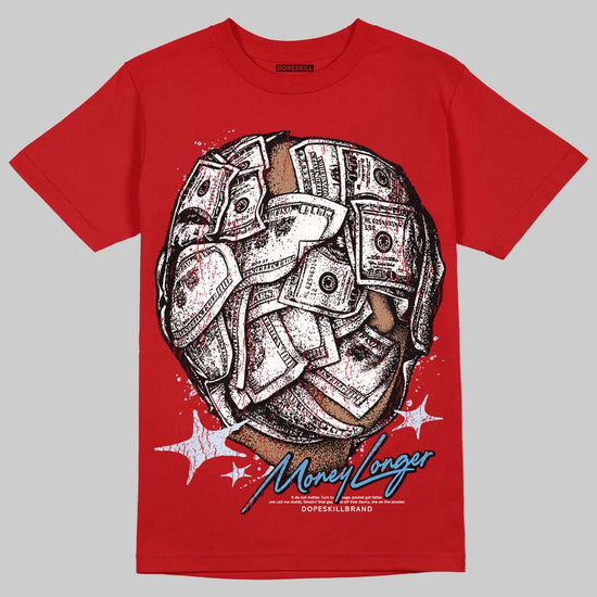 Jordan 11 Retro Cherry DopeSkill T-Shirt Money Longer Graphic Streetwear - Red