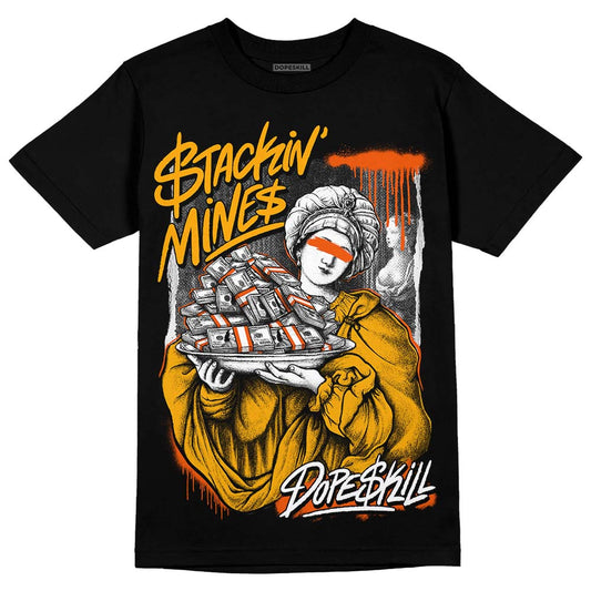 Jordan 12 Retro Black Taxi DopeSkill T-Shirt Stackin Mines Graphic Streetwear - Black