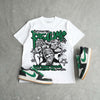 Pine Green 1s DopeSkill T-Shirt Distorted Realms Graphic