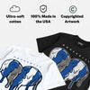 “True Blue” 3s DopeSkill T-Shirt Slime Drip Heart Graphic