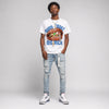 “True Blue” 3s DopeSkill T-Shirt Born Broke Die Rich Graphic