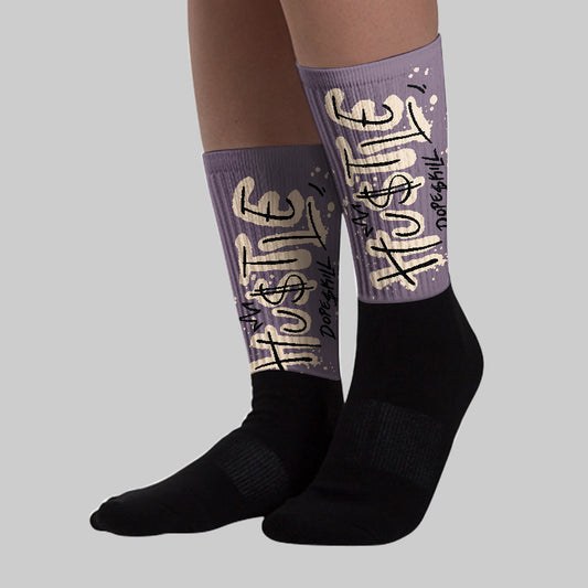 Violet Ore 3s DopeSkill Sublimated Socks Hustle Graphic