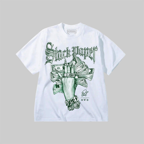 Green Sneakers DopeSkill Premium T-Shirt Stack Paper Graphic Streetwear - White 