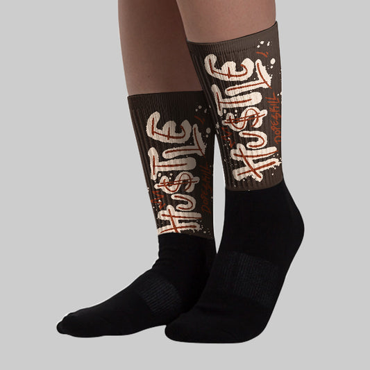 Mocha 1s DopeSkill Sublimated Socks Hustle Graphic