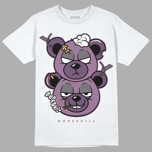 Jordan 2 “Mauve/Off-Noir” DopeSkill T-Shirt New Double Bear Graphic Streetwear - White