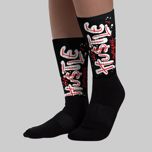 White Thunder 4s DopeSkill Sublimated Socks Hustle Graphic