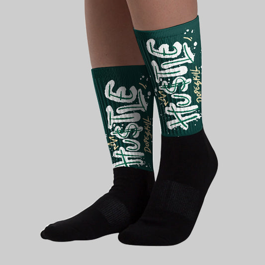 Oxidized Green 4s DopeSkill Sublimated Socks Hustle Graphic