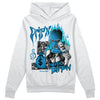 Jordan 4 Retro Military Blue DopeSkill Hoodie Sweatshirt Drip'n Never Tripp'n Graphic Streetwear - White