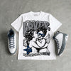 Flint Grey 9s DopeSkill Oversize Print T-Shirt Real Ones Choose Loyalty Graphic