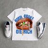 “True Blue” 3s DopeSkill T-Shirt Born Broke Die Rich Graphic
