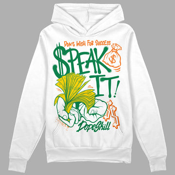 Green Sneakers DopeSkill Hoodie Sweatshirt Speak It Graphic Streetwear - White