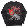 Grey Sneakers DopeSkill Long Sleeve T-Shirt Break Through Graphic Streetwear - Black