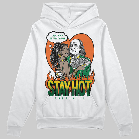 Green Sneakers DopeSkill Hoodie Sweatshirt Stay Hot Graphic Streetwear - White