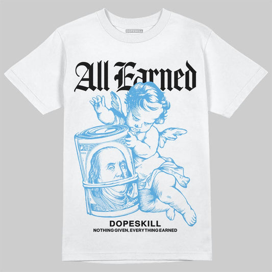 Air Max 95 OG Blue Spark DopeSkill T-Shirt All Earned Graphic Streetwear - White 