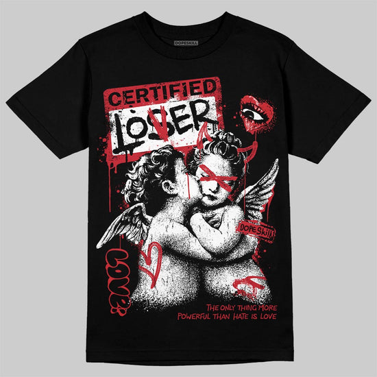 Jordan 12 Bloodline DopeSkill T-Shirt Certified Lover Graphic Streetwear - black