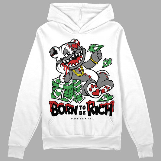 Jordan 1 High OG “Black/White” DopeSkill Hoodie Sweatshirt Born To Be Rich Graphic Streetwear - White 