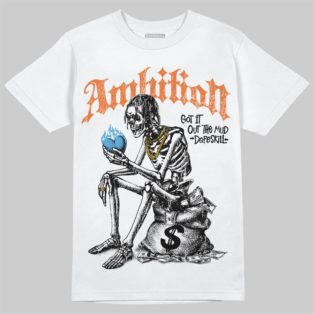 Jordan 1 Retro High Virgil Abloh Archive Alaska DopeSkill T-Shirt Ambition Graphic Streetwear - White