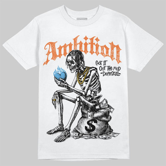 Jordan 1 Retro High Virgil Abloh Archive Alaska DopeSkill T-Shirt Ambition Graphic Streetwear - White
