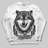 Jordan 12 Black Wolf Grey DopeSkill Long Sleeve T-Shirt Wolf Grey Graphic Streetwear - White