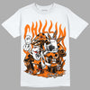 Orange, Black & White Sneakers DopeSkill T-Shirt Chillin Graphic Streetwear - White