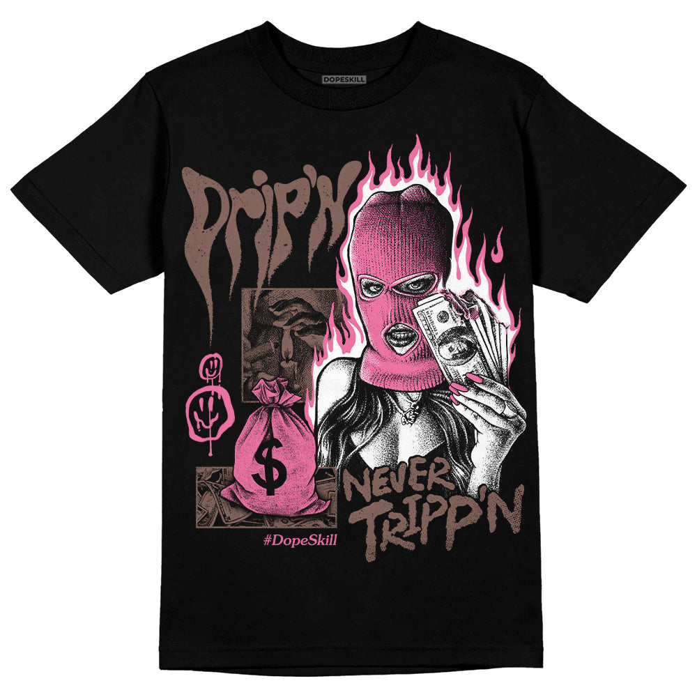 Dunk Low Smokey Mauve Playful Pink DopeSkill T-Shirt Drip'n Never Tripp'n Graphic Streetwear - Black 