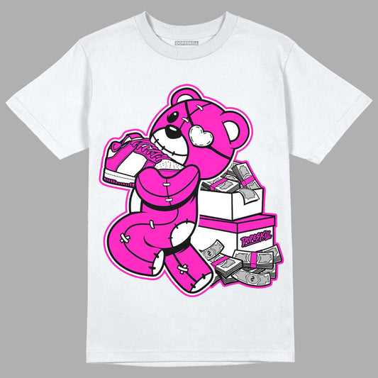 Dunk Low GS “Active Fuchsia” DopeSkill T-Shirt Bear Steals Sneaker Graphic Streetwear - White