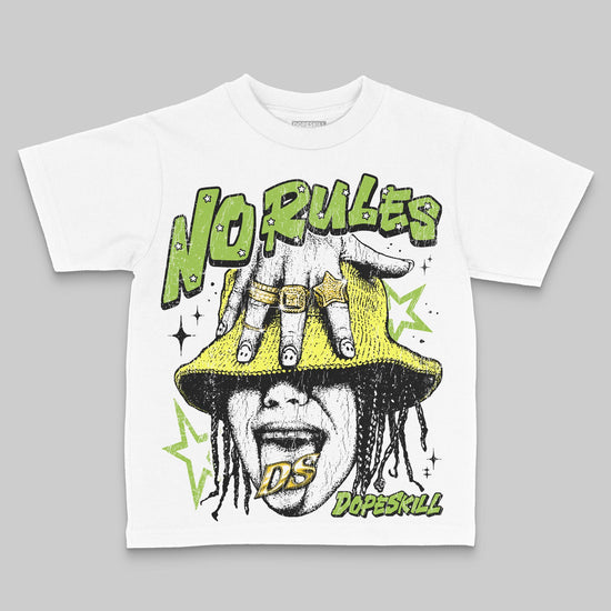 Green Sneakers DopeSkill Toddler Kids T-shirt No Rules Graphic Streetwear - White