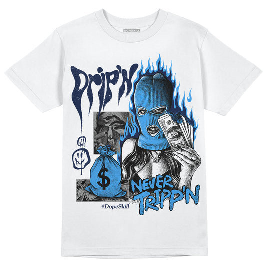 Jordan Spiz’ike Low “White/Obsidian” DopeSkill T-Shirt Drip'n Never Tripp'n Graphic Streetwear - White