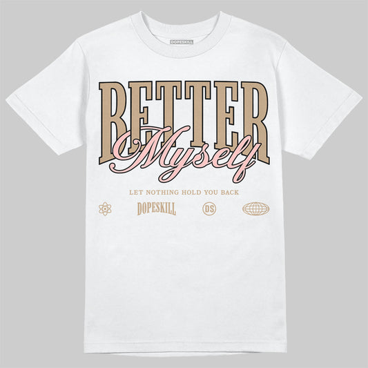 Nike Air Force 1 Low Canvas “Linen” DopeSkill T-Shirt Better Myself Graphic Streetwear - White