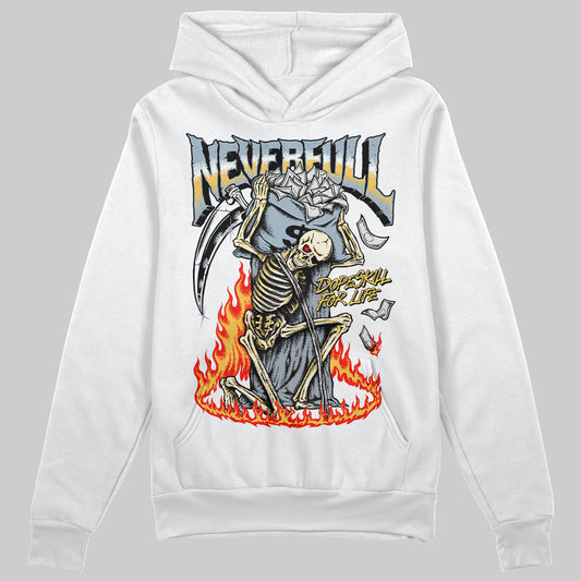 Jordan 13 “Blue Grey” DopeSkill Hoodie Sweatshirt Heartless Graphic Streetwear - White