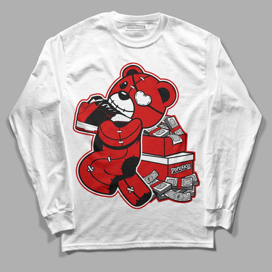 Jordan 1 Retro Low "Black Toe" DopeSkill Long Sleeve T-Shirt Bear Steals Sneaker Graphic Streetwear - White