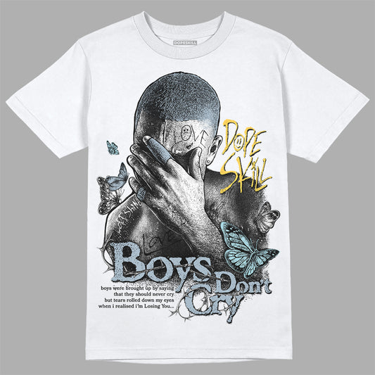 Jordan 13 “Blue Grey” DopeSkill T-Shirt Boys Don't Cry Graphic Streetwear - White 
