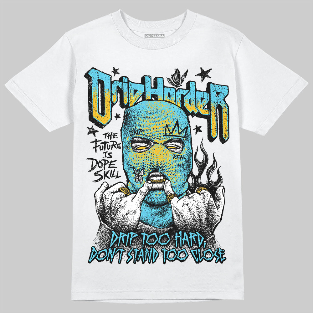 Jordan 11 Retro Gamma Blue (2025) DopeSkill T-Shirt Drip Harder Graphic Streetwear - White