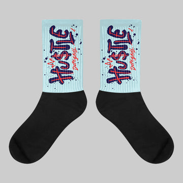 Dunk Glacier Blue DopeSkill Sublimated Socks Hustle Graphic