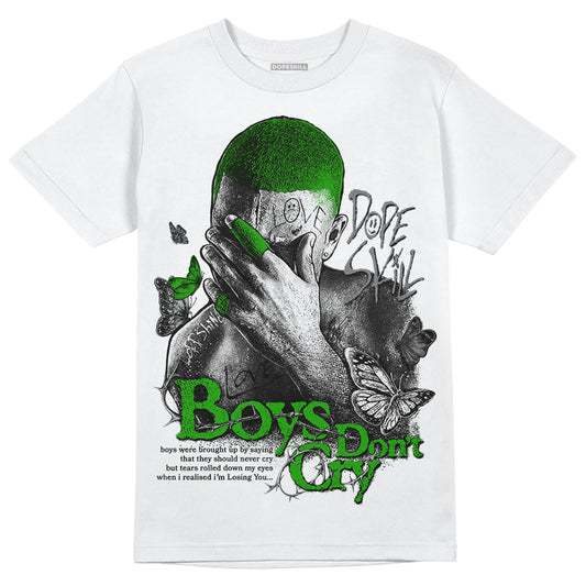 Jordan 4 Retro 'Wet Cement' DopeSkill T-Shirt Boys Don't Cry Graphic Streetwear - White