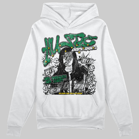 Green Sneakers DopeSkill Hoodie Sweatshirt No Money No Lust Graphic Streetwear - White 