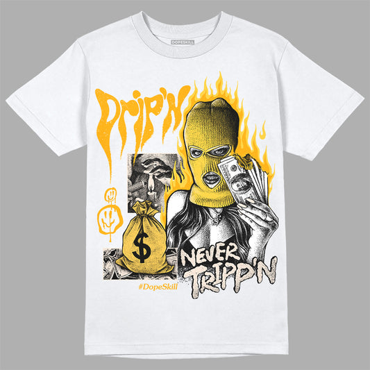 Jordan 4 "Sail" DopeSkill T-Shirt Drip'n Never Tripp'n Graphic Streetwear - White