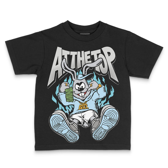 Jordan 4 Retro GS “Blue Chill” DopeSkill Toddler Kids T-shirt At The Top Graphic Streetwear - black