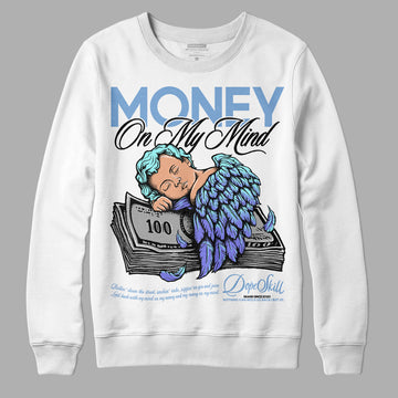 University Blue Sneakers DopeSkill Sweatshirt MOMM Graphic Streetwear - White 