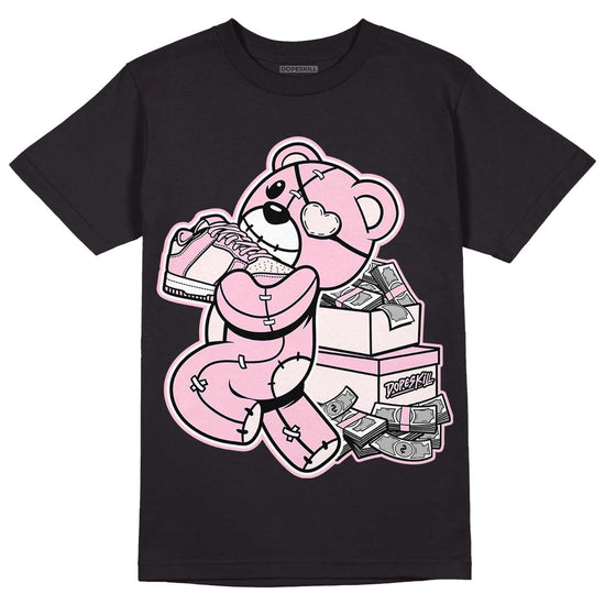 Dunk Low LX Pink Foam DopeSkill T-Shirt Bear Steals Sneaker Graphic Streetwear - Black