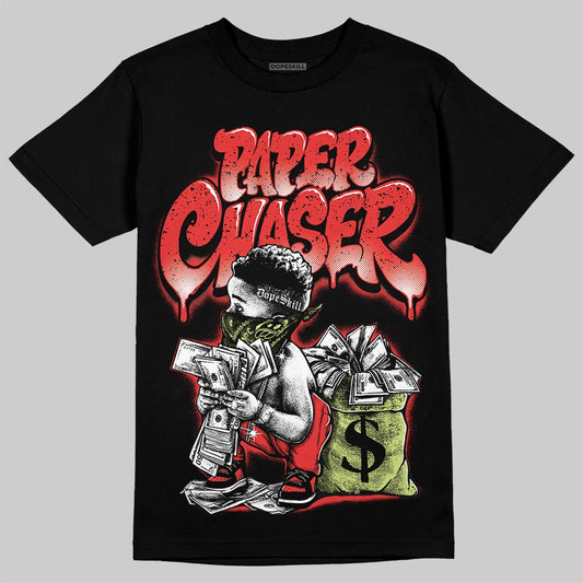 Jordan 4 GS “Black/Infrared 23” DopeSkill T-Shirt Paper Chaser Boy Graphic Streetwear - black