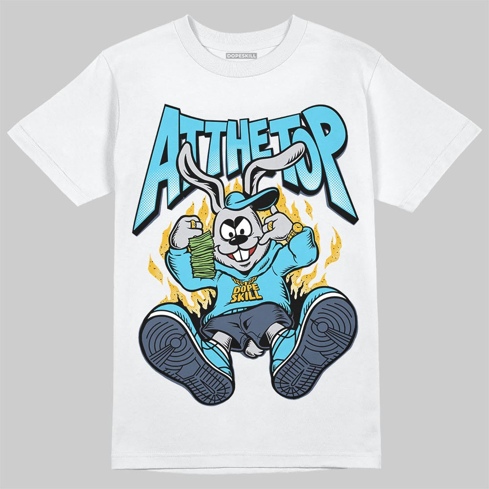 Jordan 11 Retro Gamma Blue (2025) DopeSkill T-Shirt At The Top Graphic Streetwear - White 