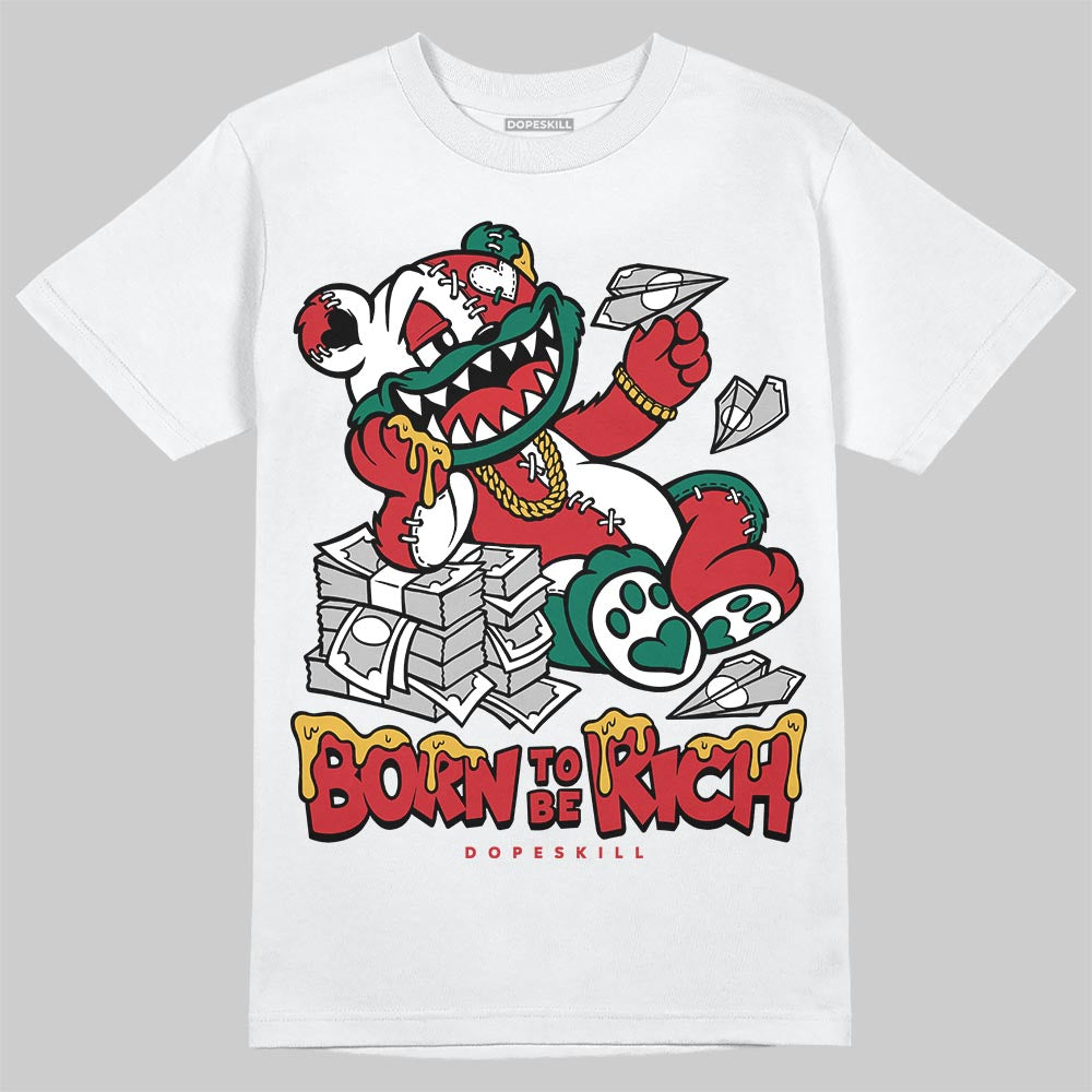 Jordan 3 Mexico 'El Vuelo' DopeSkill T-Shirt Born To Be Rich Graphic Streetwear - White 