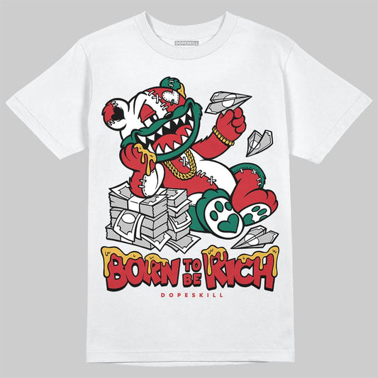 Jordan 3 Mexico 'El Vuelo' DopeSkill T-Shirt Born To Be Rich Graphic Streetwear - White 
