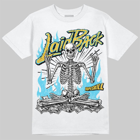 Jordan 11 Retro Gamma Blue (2025) DopeSkill T-Shirt Laid Back Graphic Streetwear - White 