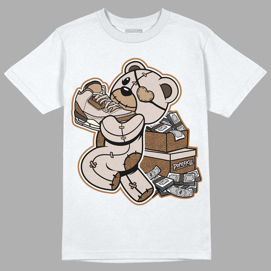 Jordan 3 Retro Palomino DopeSkill T-Shirt Bear Steals Sneaker Graphic Streetwear - White 