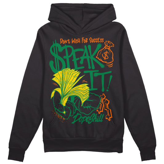 Green Sneakers DopeSkill Hoodie Sweatshirt Speak It Graphic Streetwear - Black